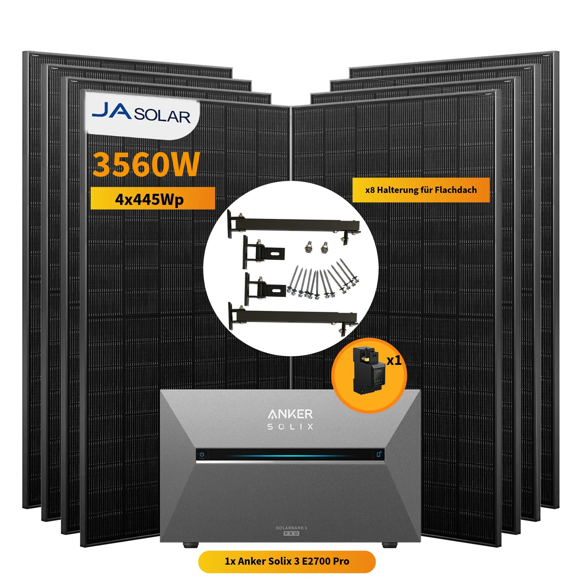 Anker SOLIX Solarbank 3 Pro 3600W Balkonkraftwerk mit Smart Meter, BP2700 optional 2.68kWh bis 10.72kWh, IP65 Anker