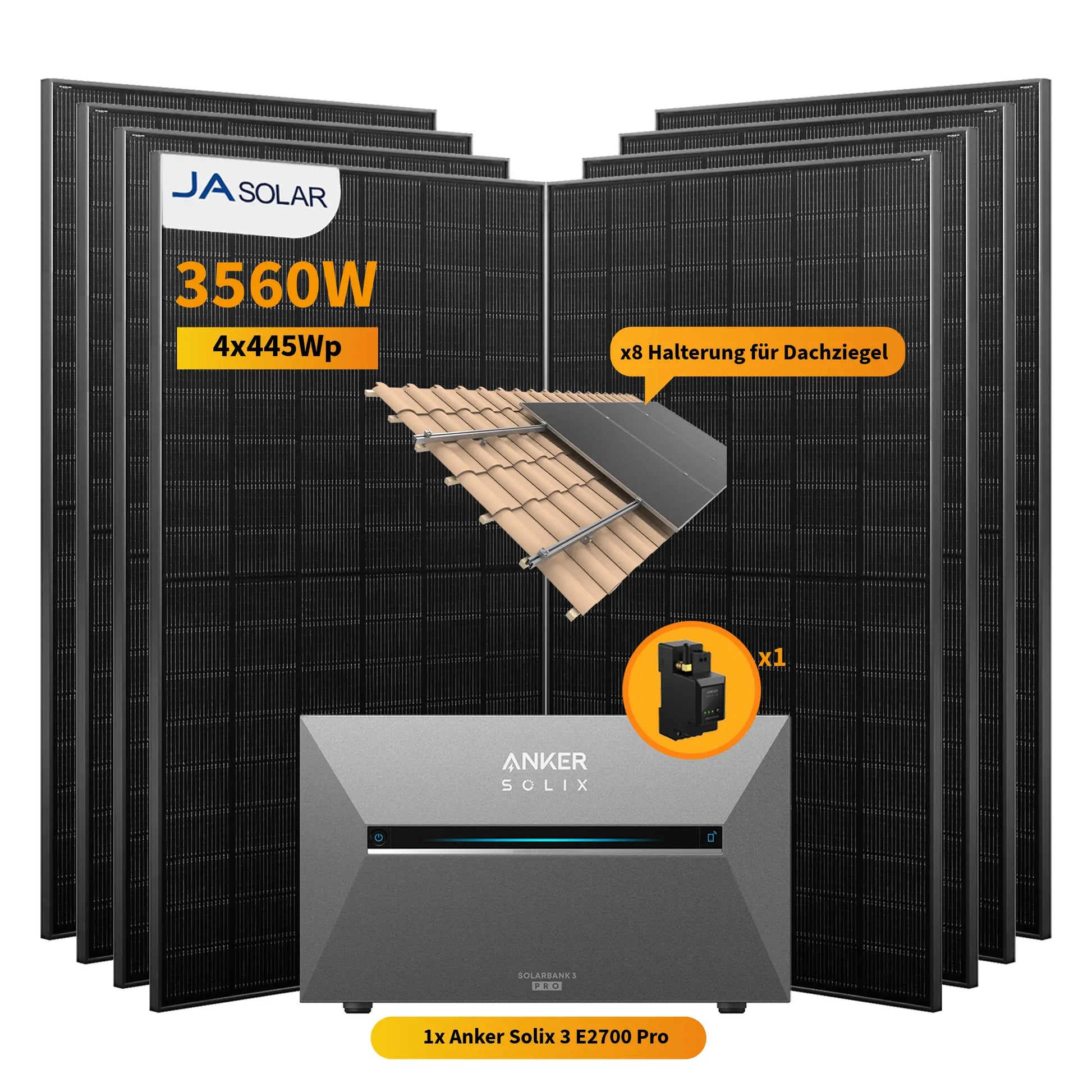 Anker SOLIX Solarbank 3 Pro 3600W Balkonkraftwerk mit Smart Meter, BP2700 optional 2.68kWh bis 10.72kWh, IP65 Anker