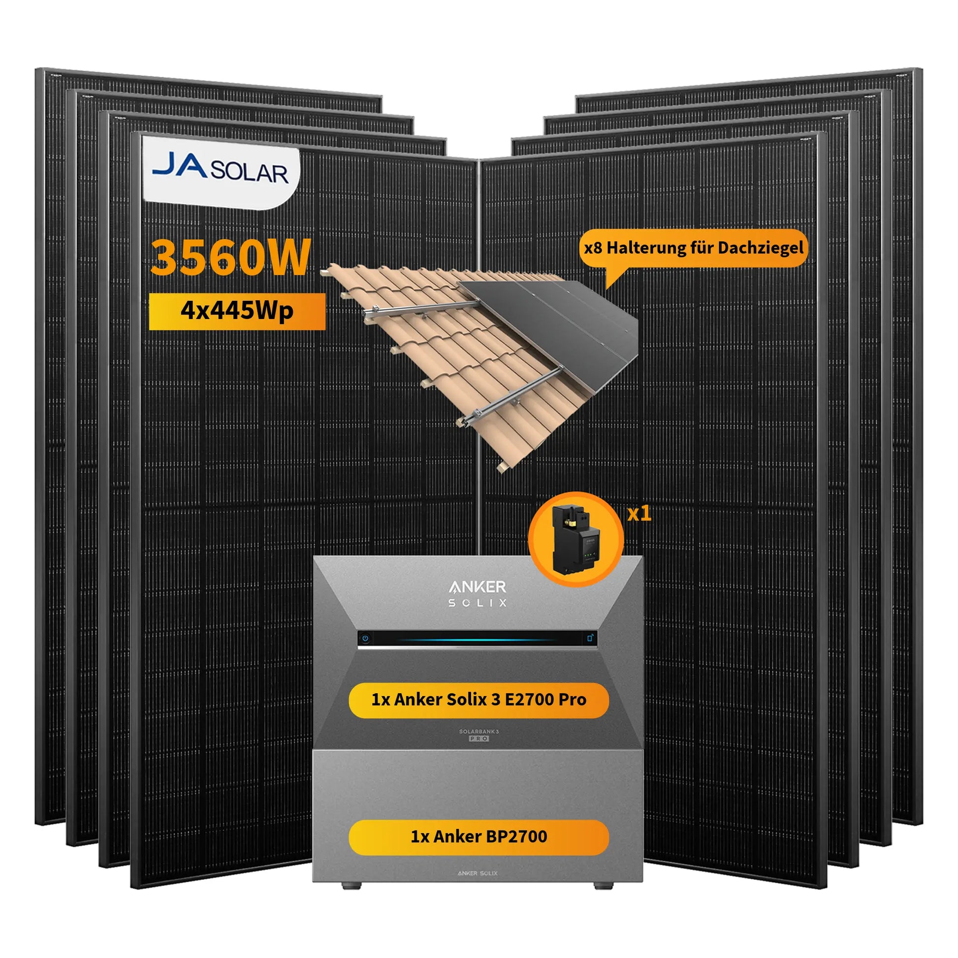 Anker SOLIX Solarbank 3 Pro 3600W Balkonkraftwerk mit Smart Meter, BP2700 optional 2.68kWh bis 10.72kWh, IP65 Anker