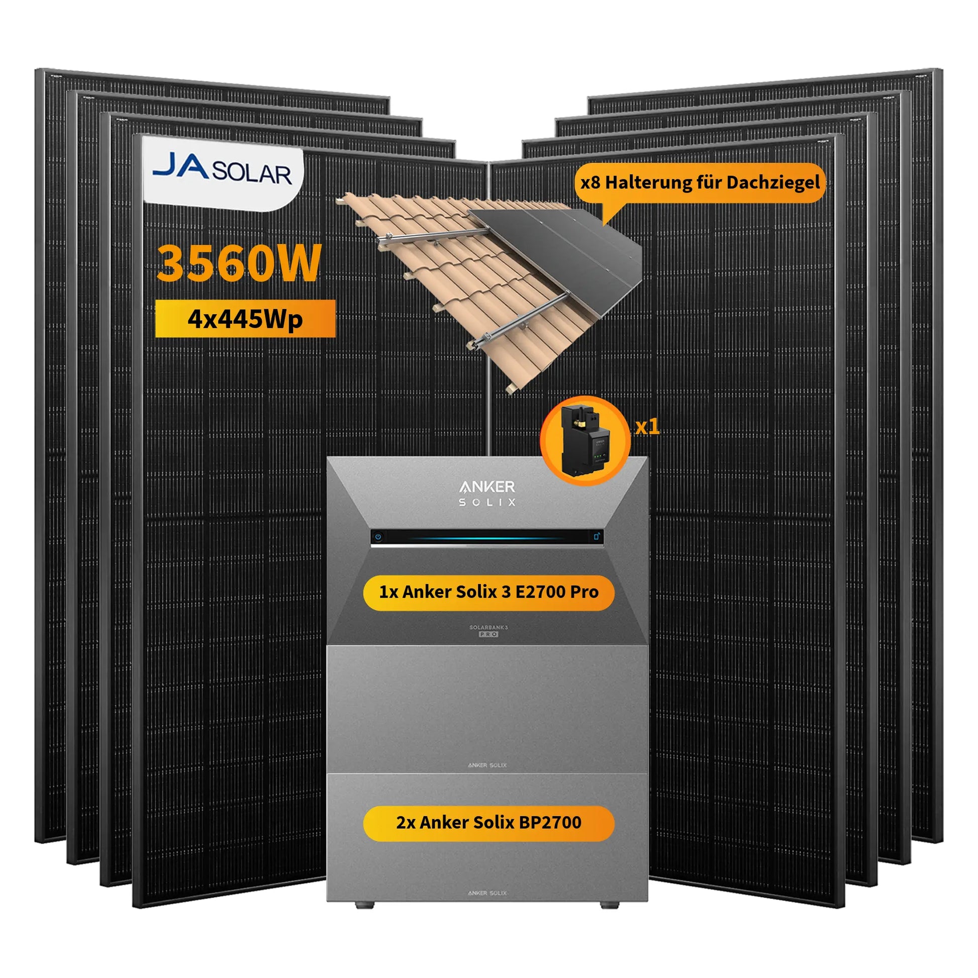Anker SOLIX Solarbank 3 Pro 3600W Balkonkraftwerk mit Smart Meter, BP2700 optional 2.68kWh bis 10.72kWh, IP65 Anker