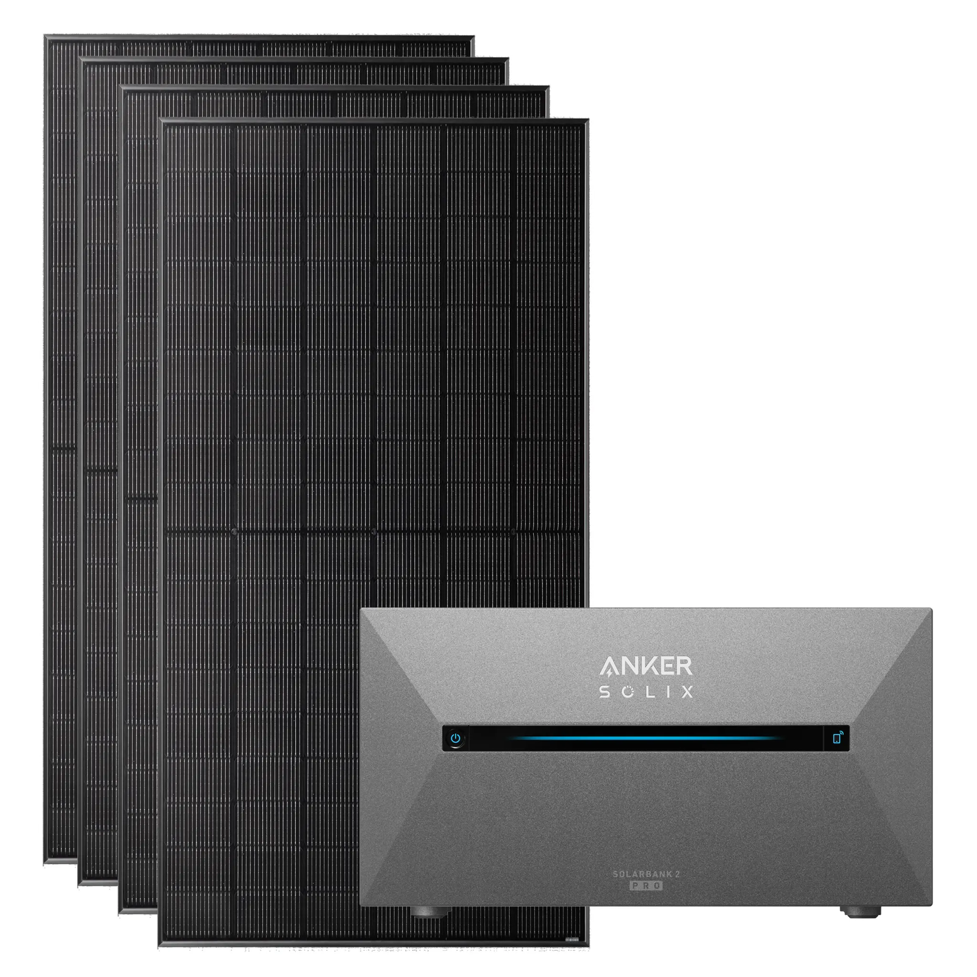 2000W Balkonkraftwerk mit Anker SOLIX E2700 Pro 2700WH, Halterung optional - IntelliSolaris