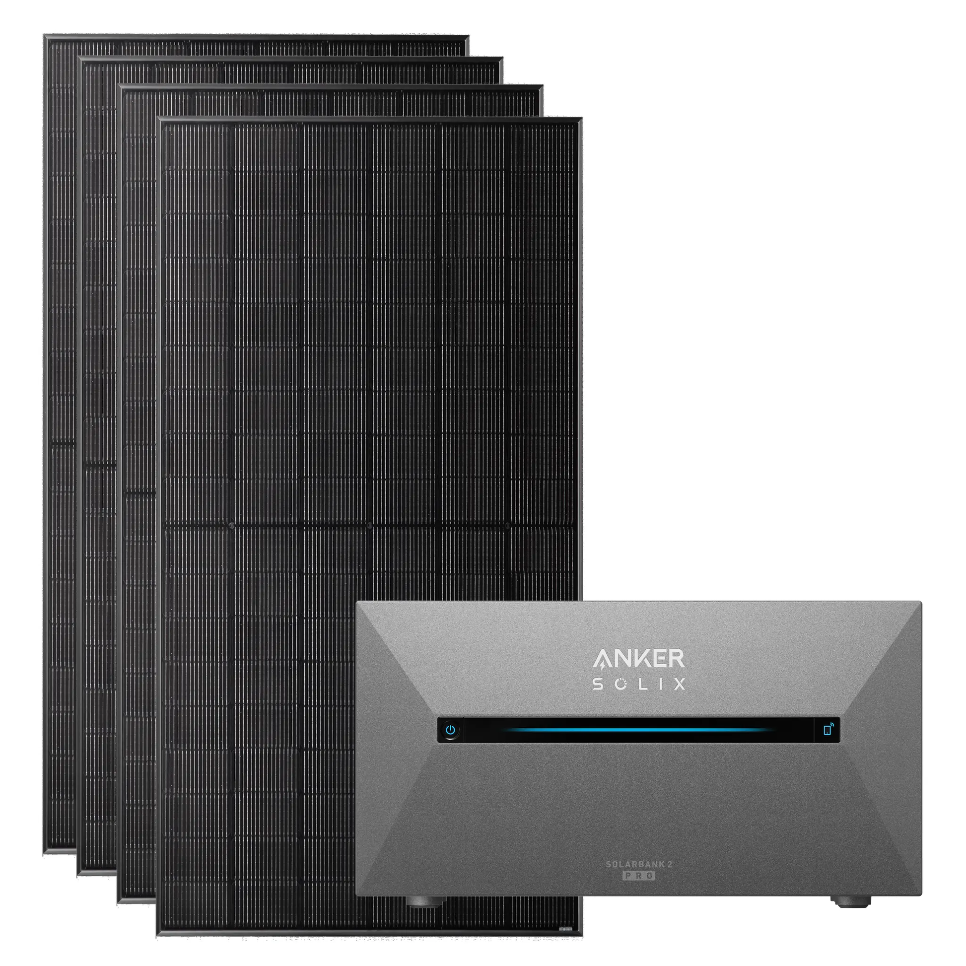 2000W Balkonkraftwerk mit Anker SOLIX E2700 Pro 2700WH, Halterung optional - IntelliSolaris