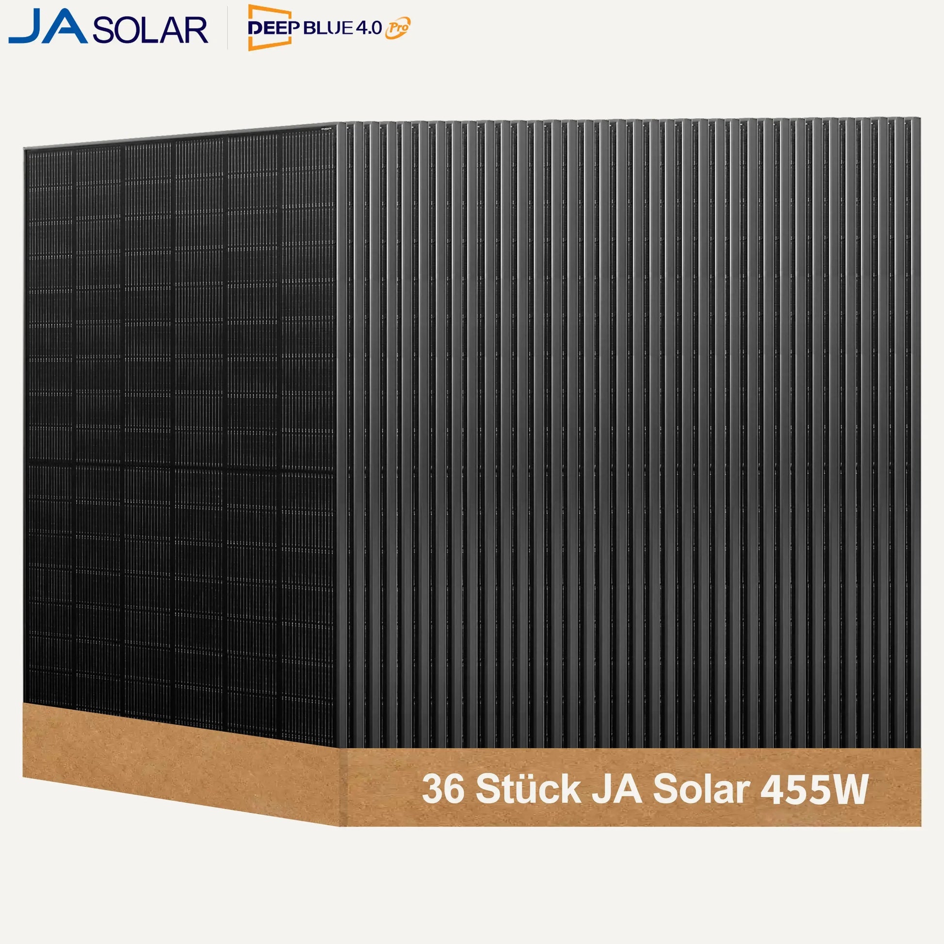 JA Solar 455W N-Typ Bifazial Glas-Glas Solarmodul Full Black, 22,8% Effizienz JA Solar