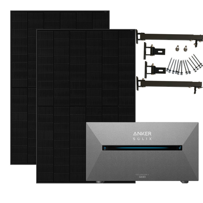 ANKER SOLIX 2 Pro 890W Balkonkraftwerk mit 2×445W JA Solar Module, Halterung wählbar