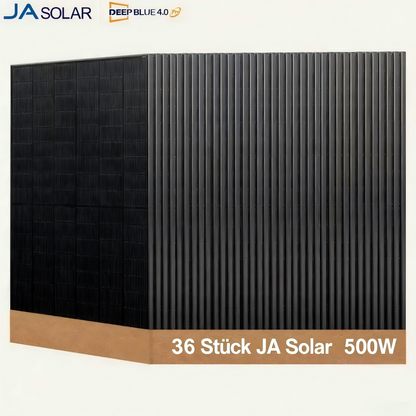 Ja Solar 500W Bifazial Glas-Glas Full Black JAM60D41 LB 1 Palette 36 Stück