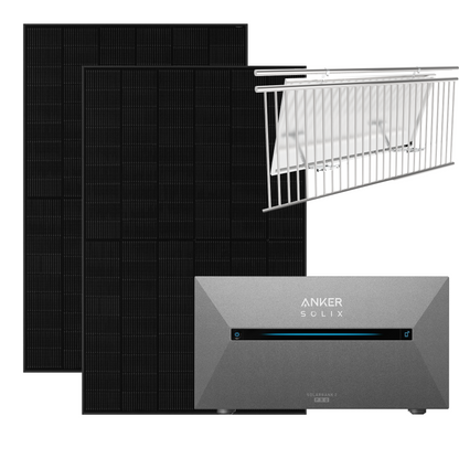ANKER SOLIX 2 Pro 890W Balkonkraftwerk mit 2×445W JA Solar Module, Halterung wählbar
