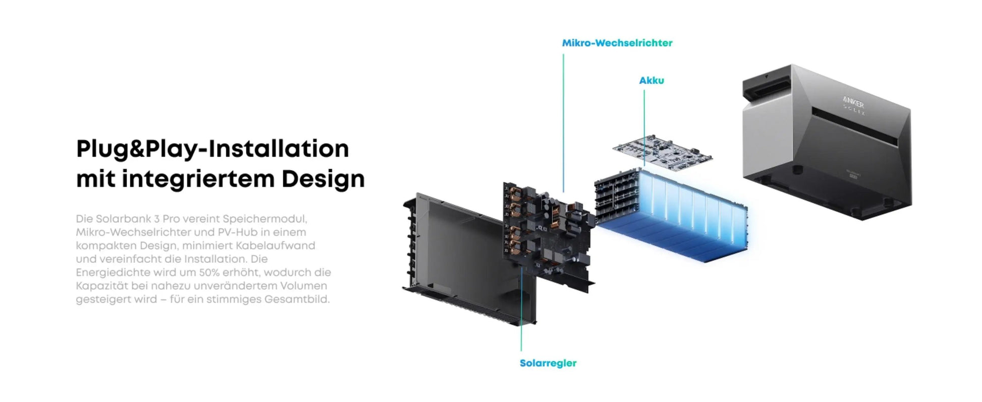 Anker SOLIX 2000W Balkonkraftwerk + Solarbank 3 Pro, 4×500W Module, Halterung optional - IntelliSolaris