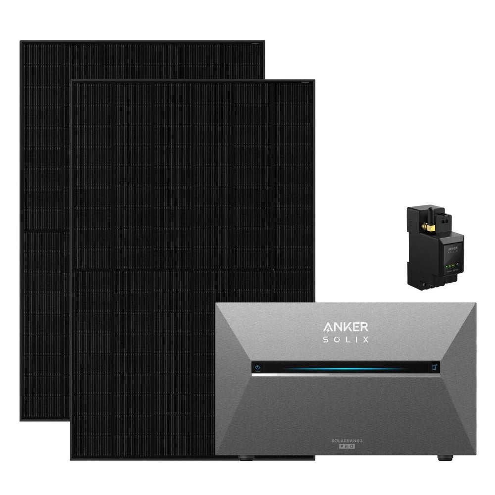 Anker SOLIX 3 Pro 900W Balkonkraftwerk mit 2×450W Modulen, Smart Meter, IP65 Anker