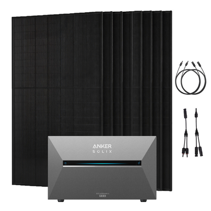 Anker SOLIX 4000W Balkonkraftwerk + Solarbank 3 Pro, 8×500W Module, Halterung optional