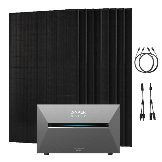 Anker SOLIX 4000W Balkonkraftwerk + Solarbank 3 Pro, 8×500W Module, Halterung optional
