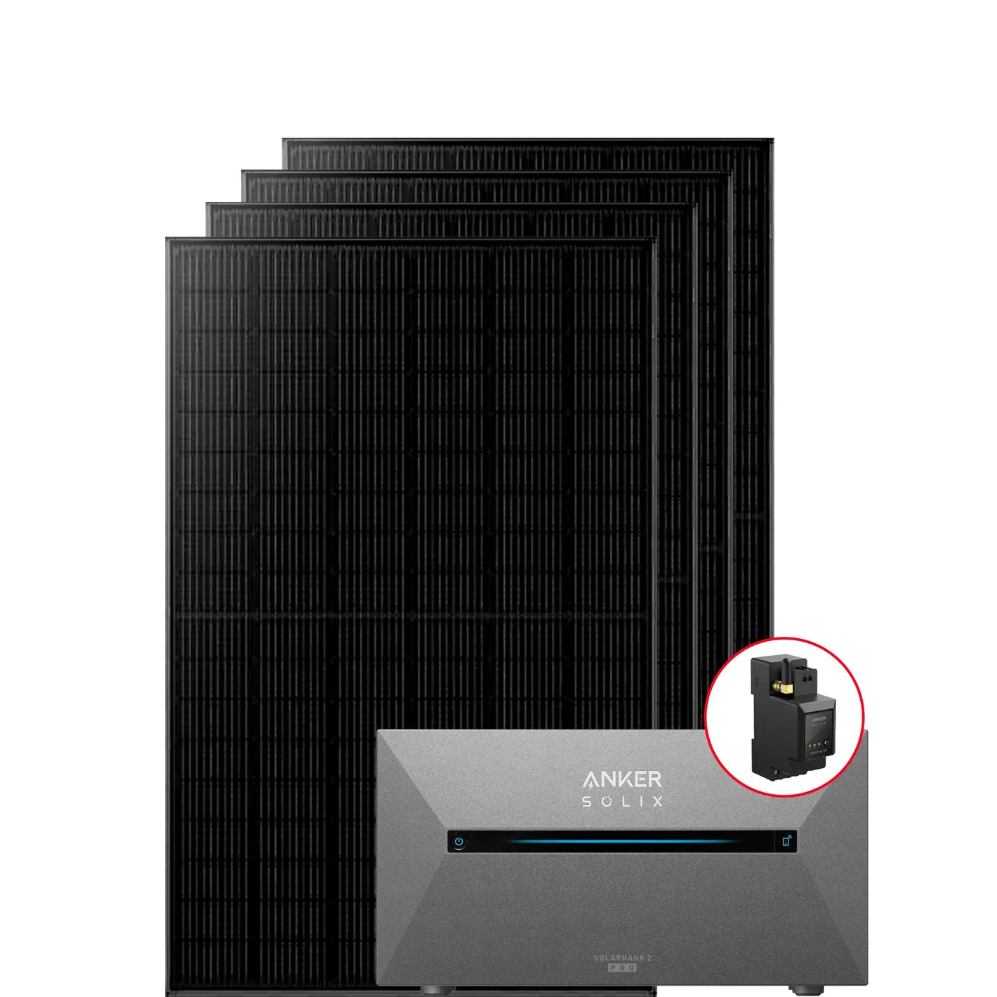 Anker SOLIX 2 Pro 1780W Balkonkraftwerk mit Solarbank 2 E1600 Pro, 1,6–9,6 kWh LFP-Akku, optional mit Smart Meter und Erweiterungsbatterie