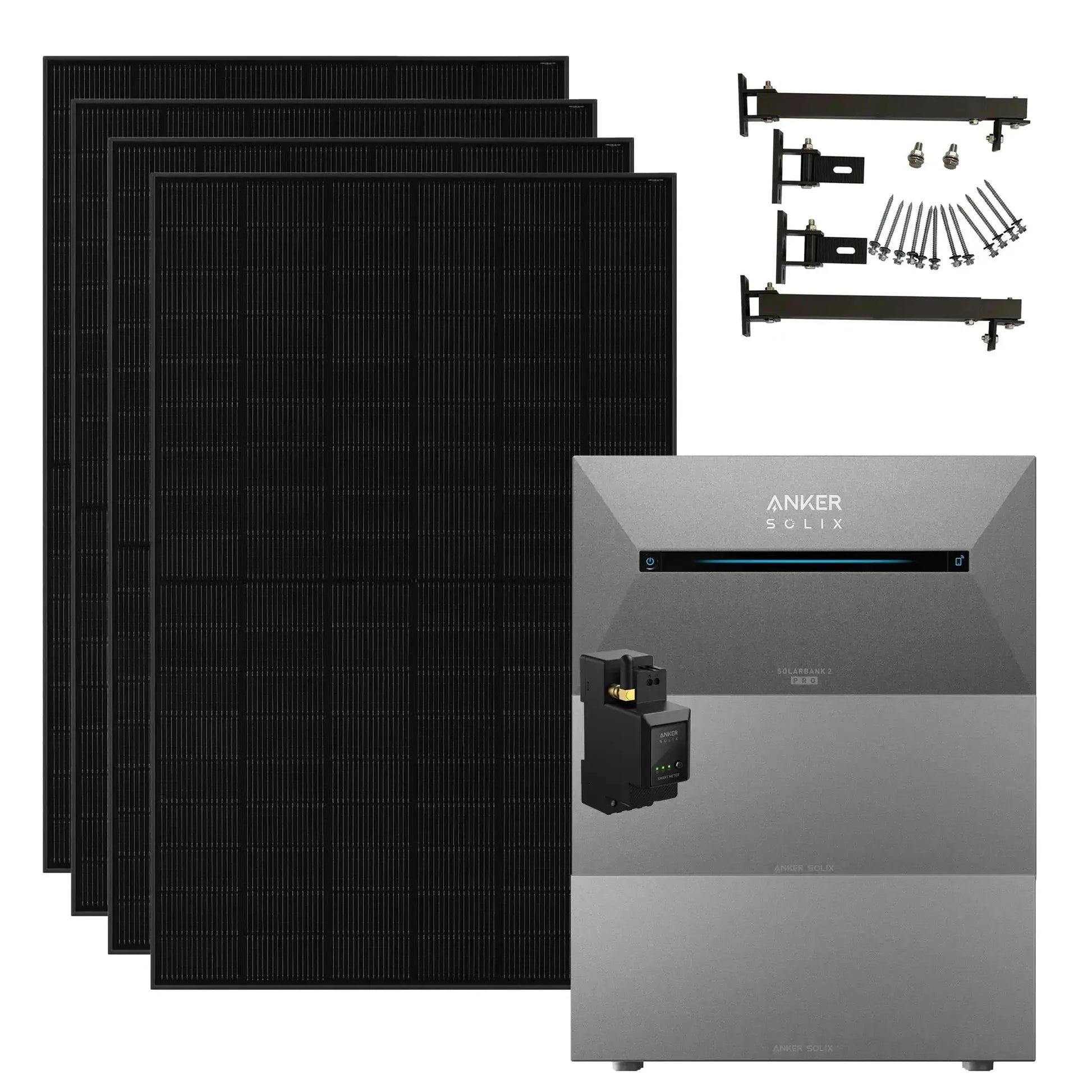 Anker SOLIX 1.800 W Balkonkraftwerk mit Solarbank 2 E1600 Pro 1.600 Wh, IP65 Anker