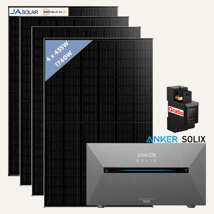1740W Anker Solix Balkonkraftwerk Solix Solarbank 2 AC E1600 2000W mit Smart Meter IP65