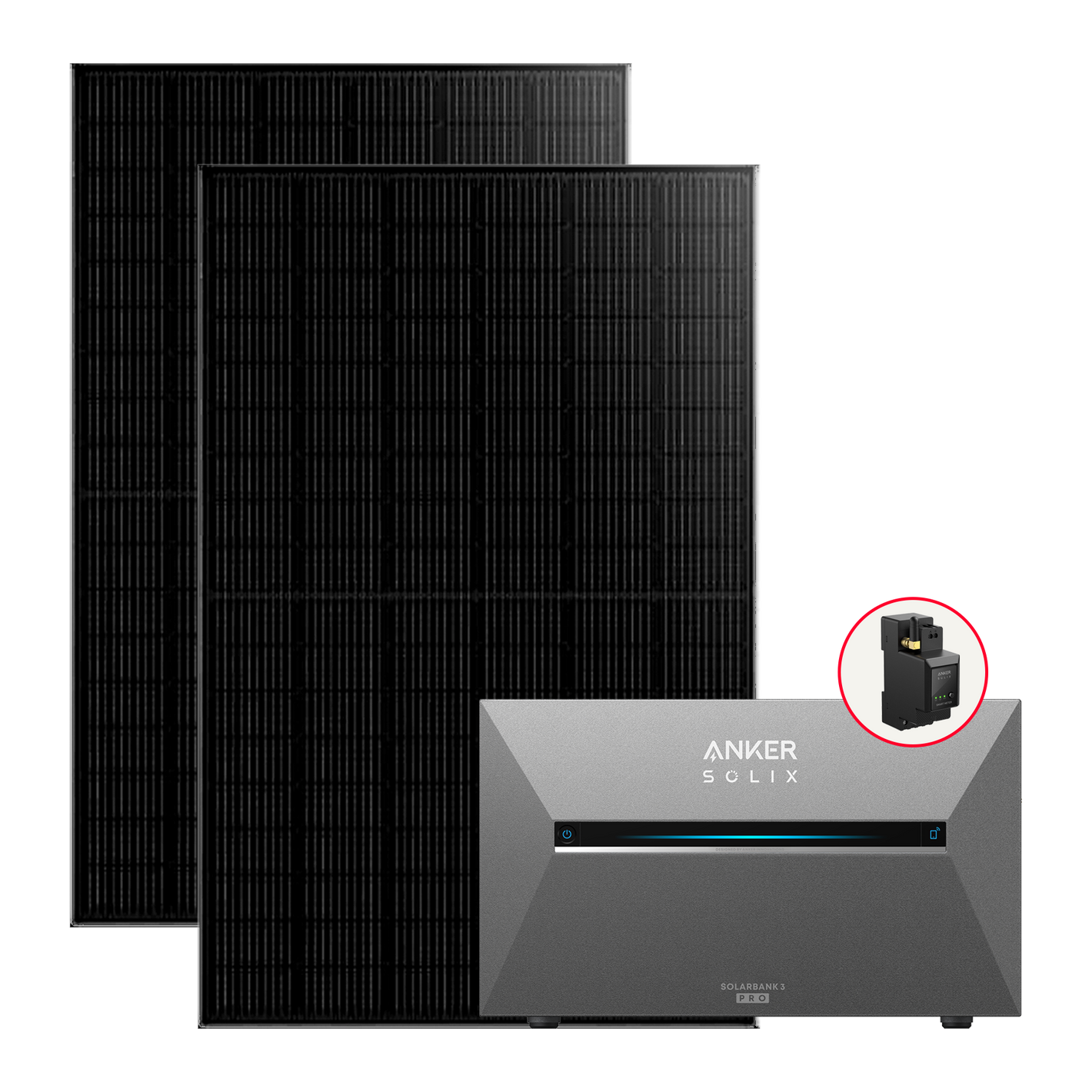 Anker SOLIX 3 Pro 880W Balkonkraftwerk mit 2×440W Modulen, Smart Meter, Halterung optional, IP65