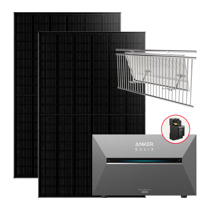 Anker SOLIX 3 Pro 880W Balkonkraftwerk mit 2×440W Modulen, Smart Meter, Halterung optional, IP65
