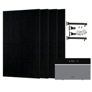 Conow CBE2000 Pro Balkonkraftwerk Komplettset 1820W mit 0–4× 2kWh Speicher, 4× JA Solar 455W bifazial, optional Dachmontage (Flach- oder Ziegeldach)