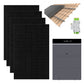 Conow CBE2000 Pro Balkonkraftwerk Komplettset 1820W mit 0–4× 2kWh Speicher, 4× JA Solar 455W bifazial, optional Dachmontage (Flach- oder Ziegeldach)