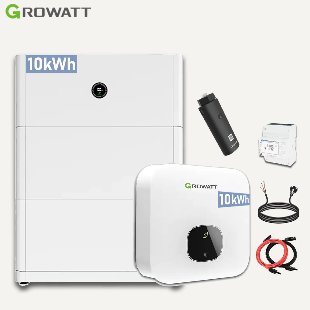 Growatt MOD TL3-XH2 10KW Hybrid-Wechselrichter, 10kWh APX Solarspeicher, 12/24 stücke 440W JA Solarmodule, 3-phasig - IntelliSolaris