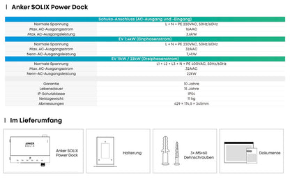 Anker SOLIX Power Dock + 1/2/3 Solarbank 3 E2700 Pro, bis 64,5 kWh, App-gesteuert