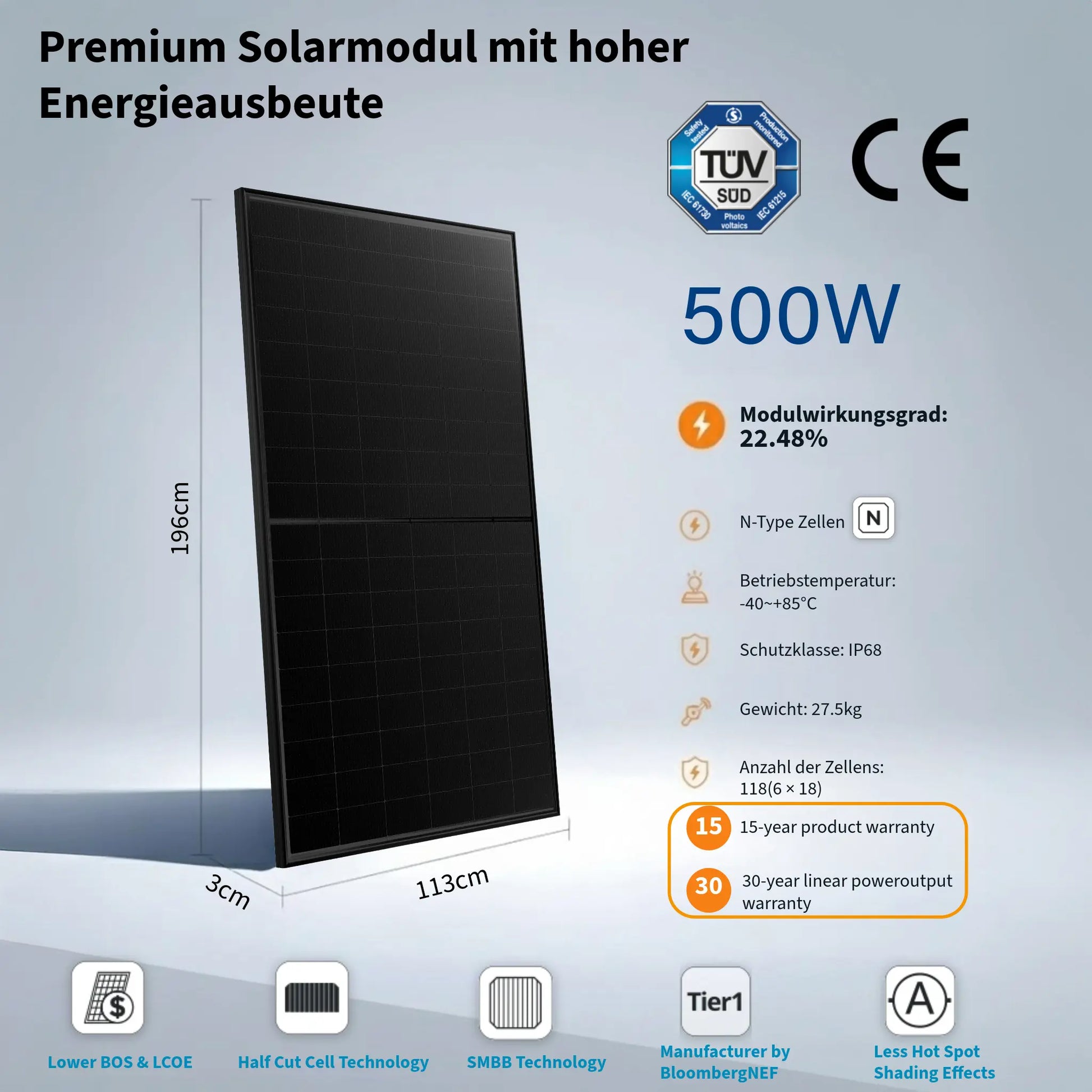 Anker SOLIX 2.000 W Balkonkraftwerk mit Solarbank 3 Pro, 4×500W Module Anker