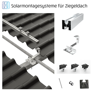 Kseng Photovoltaik Dachziegel Montagesystem AL6005-T5, SUS304/SUS410 Schnelle & Einfache Installation für 4 Solarmodule - IntelliSolaris