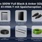 Anker SOLIX X1 10 kW Hybrid-PV-Komplettanlage 10 kWp mit Batteriespeicher, 20×500 Wp Full-Black Modulen & Installation