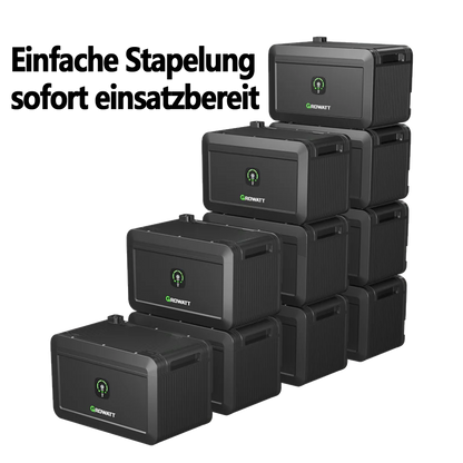 Growatt NOAH 2000 Solarspeicher 2048Wh LiFePO4 mit 1800W PV-Eingang, Smart App Control, IP66, für Balkonkraftwerke