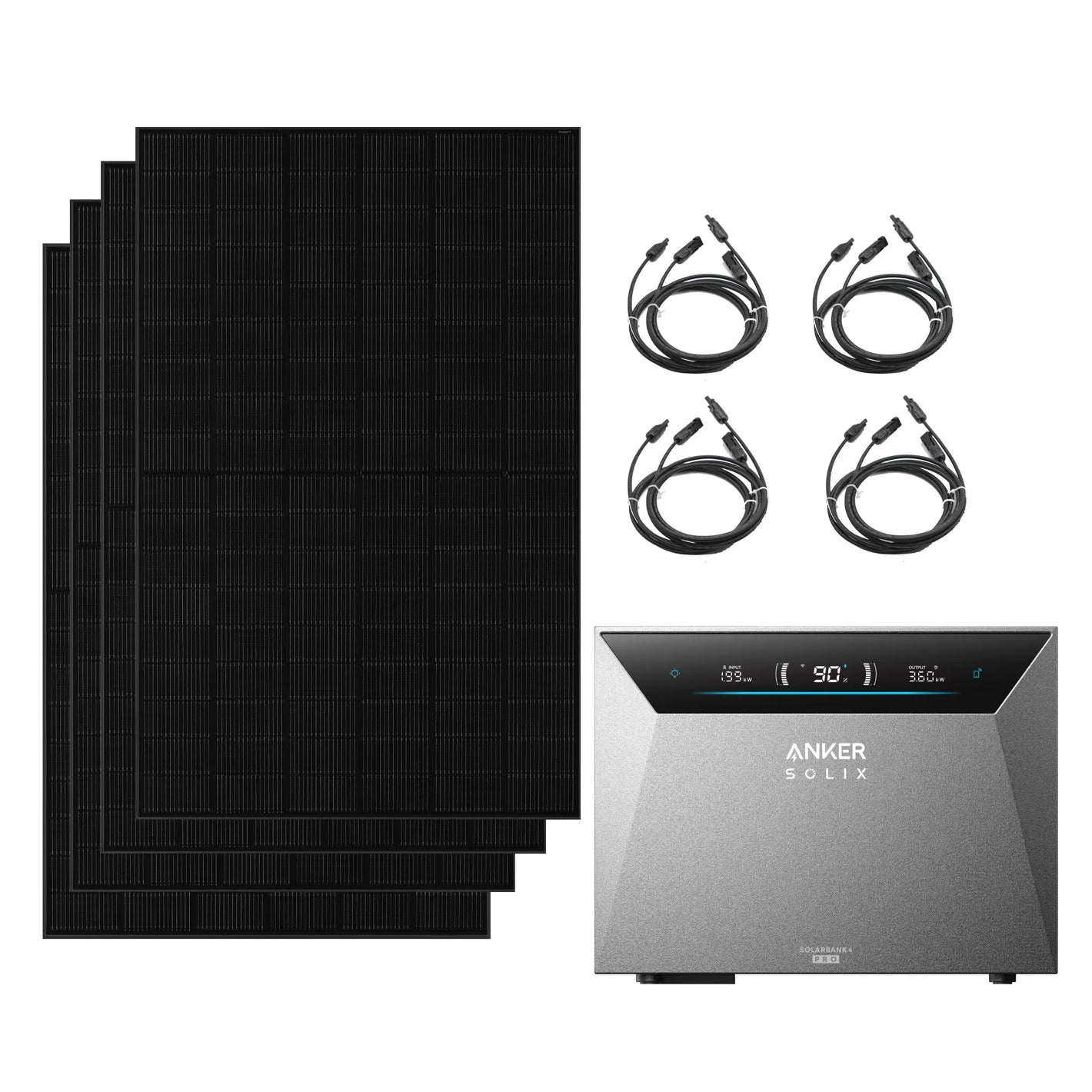 Anker SOLIX Solarbank 4 E5000 Pro, mit 4 x 500W Bifaziale Solarmodule