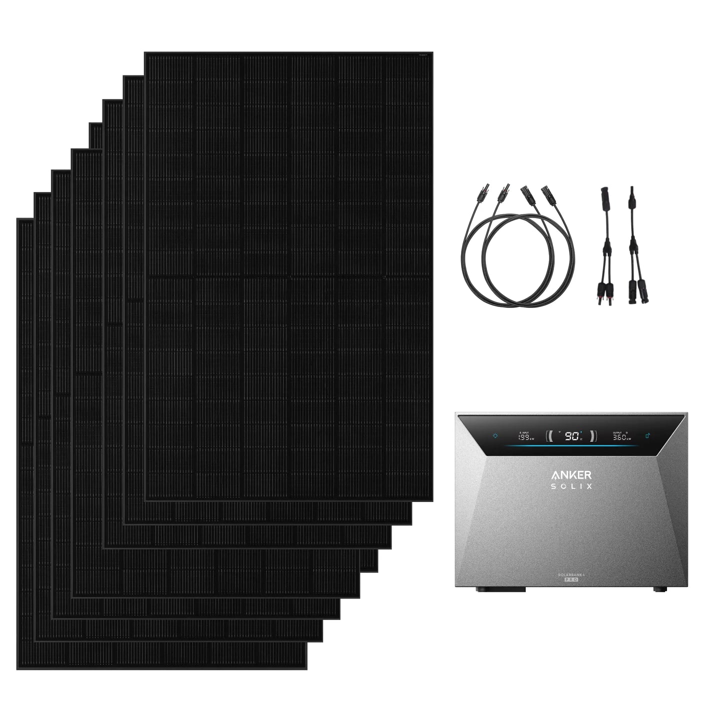 Anker SOLIX Solarbank 4 E5000 Pro, mit 8 x 500W Bifaziale Solarmodule