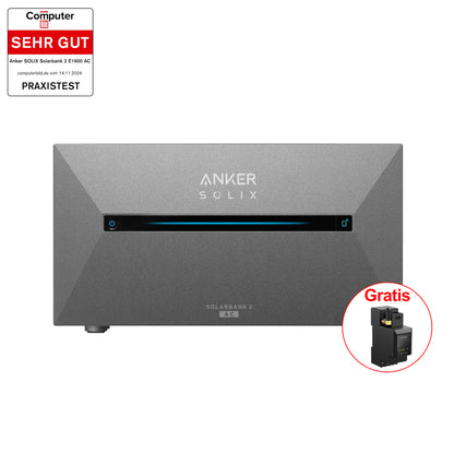 1740W Anker Solix Balkonkraftwerk Solix Solarbank 2 AC E1600 2000W mit Smart Meter IP65